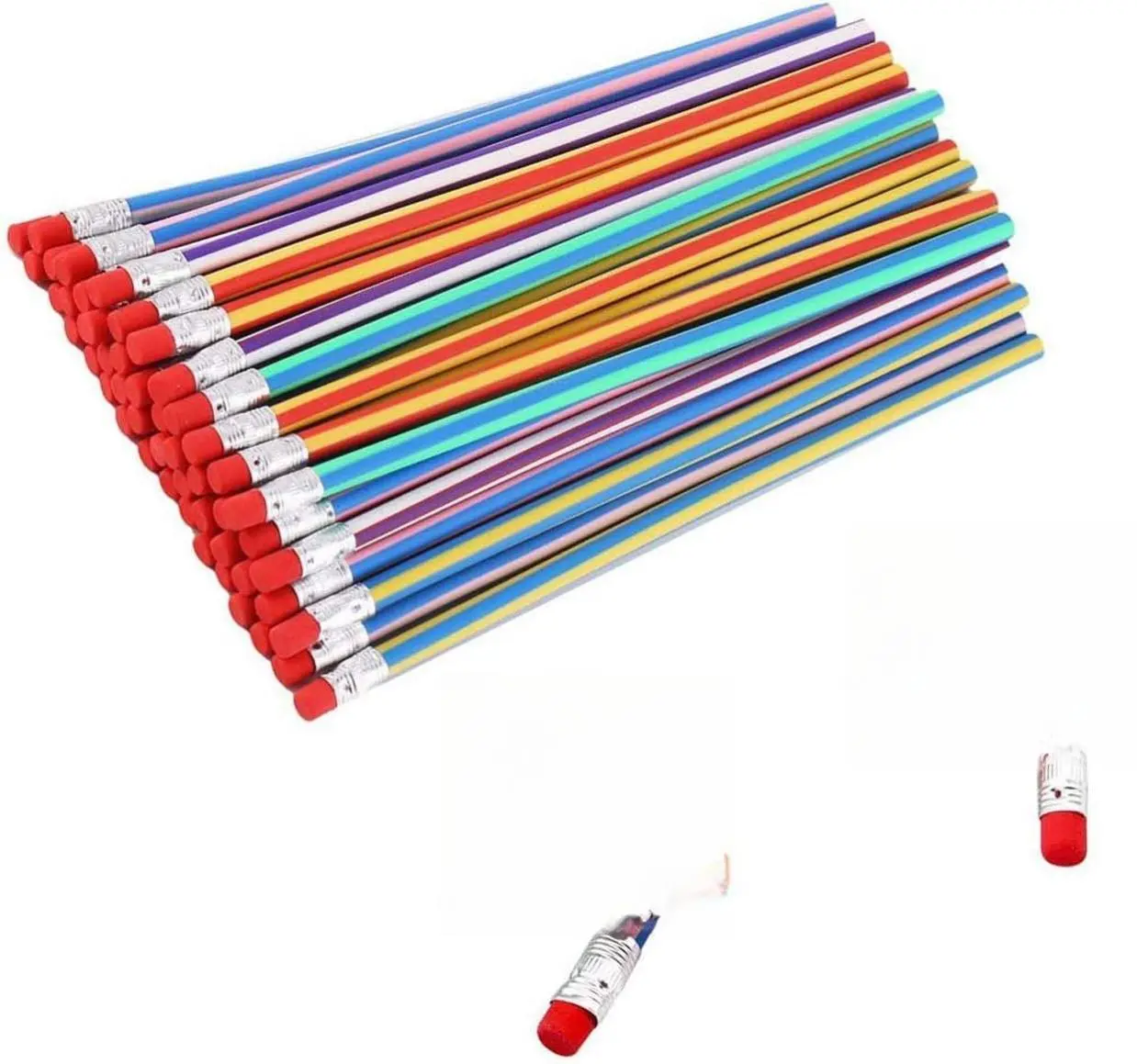 30-Piece Flexible Soft Tip Pencil Set for Kids, Assorted Pencils for School Handwriting Learning, Office Stationery Writing Tools, Handwriting Learning Pencils
