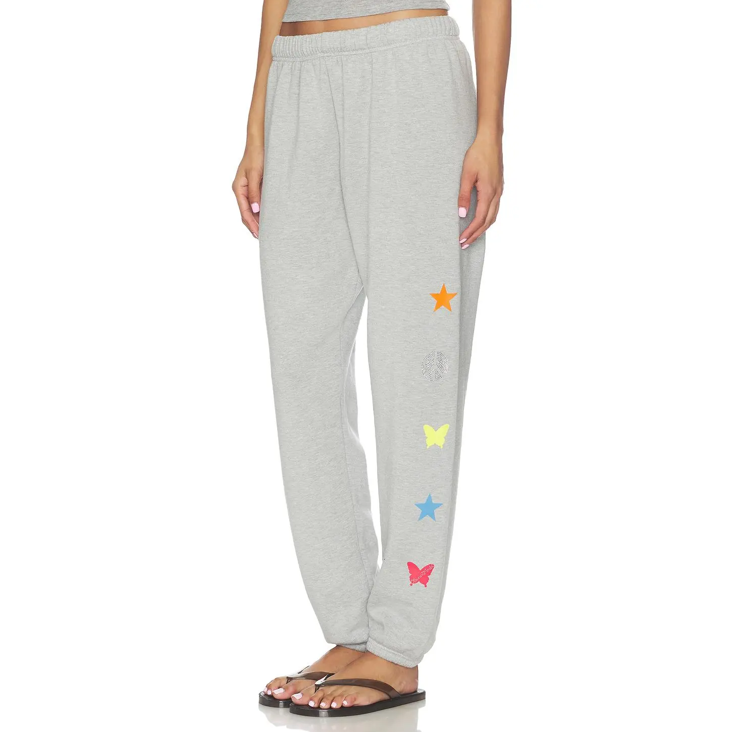 Lauren Moshi Tanzy Boyfriend Sweatpant in Heather Grey