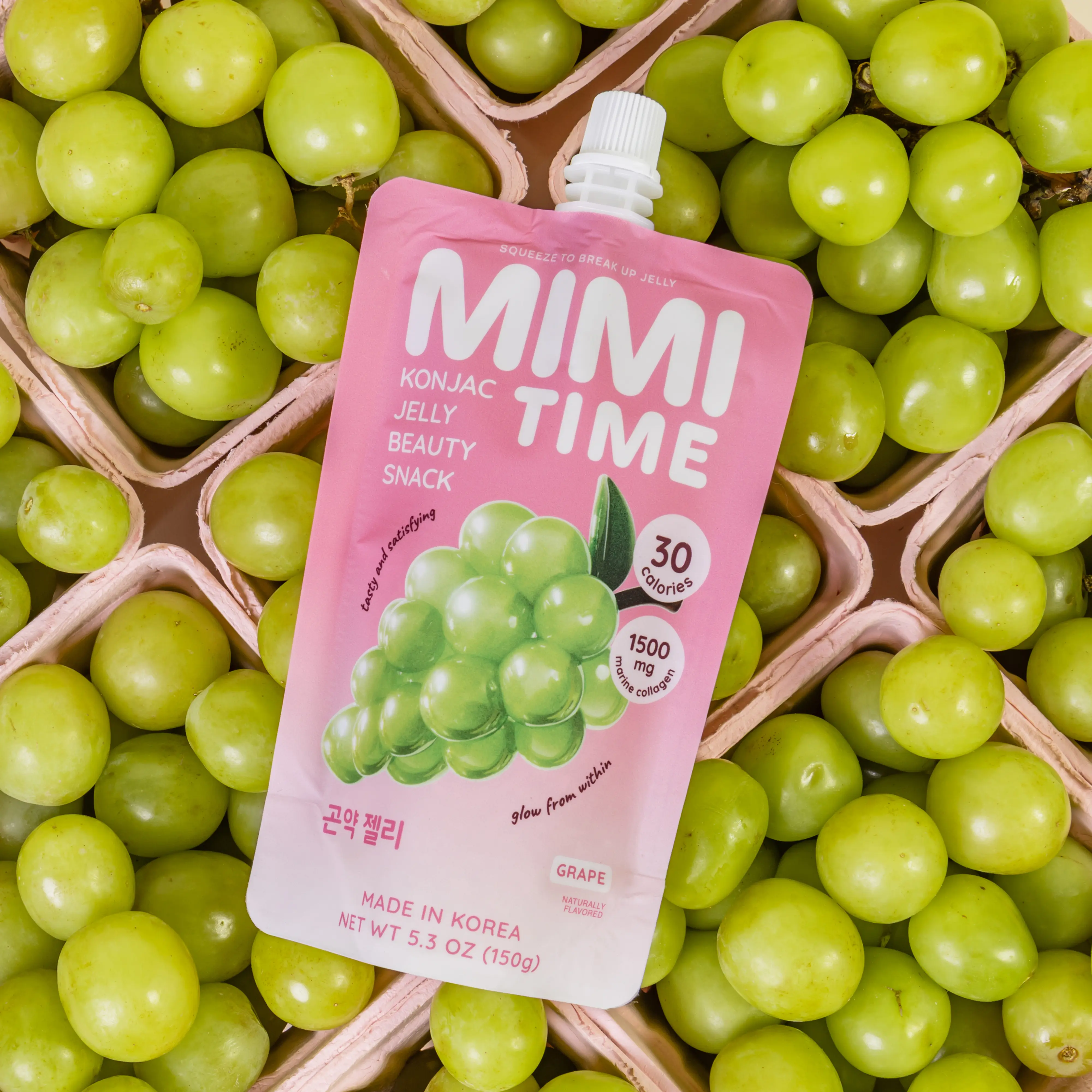[Mimitime] Grape Konjac Jelly K-Beauty Snack with Marine Collagen