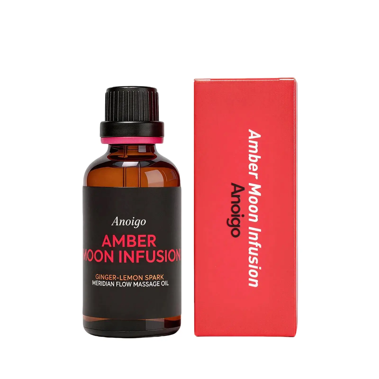 Anoigo Period Cramp Relief Herbal Body Oil - Daily Cycle Wellness Essential, Advanced Sugar-Free Plant-Based Formula with Ginger, Lemon, Rosemary, Calming, Soothing Support for Cramps, Hormones, Bloating, Energy