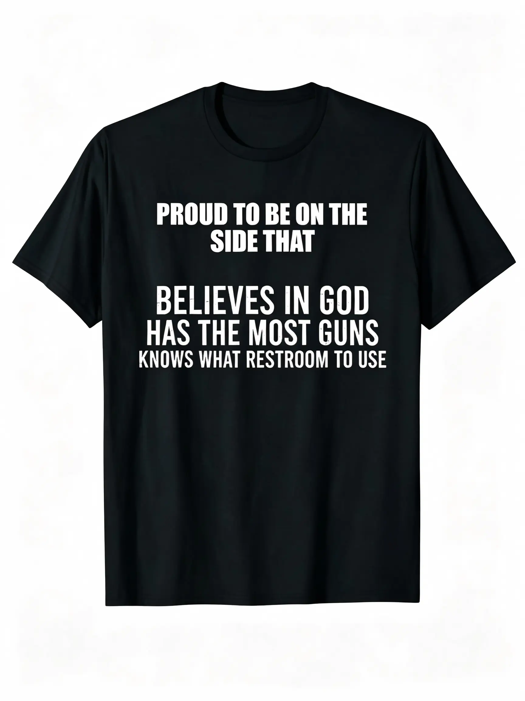 Unisex Funny T-Shirt, Retro 'Proud to Believe' Graphic, Soft Garment-Dyed Cotton, Relaxed Fit for Everyday Comfort