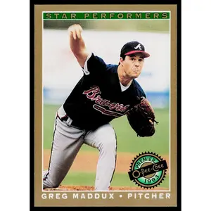 Greg Maddux 1993 O-Pee-Chee Premier Star Performers #19 Atlanta Braves