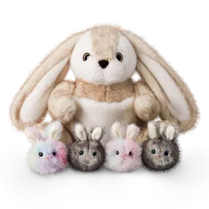 Niuniu Daddy 20" | 5Pcs Bunny Stuffed Animals Family Set, Mommy Rabbit Plush with 4 Babies Toys, Cute Large Body Pillow for Girls Boys Adults with Easter Birthday Party Presents