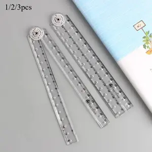 1pc Folding Acrylic Ruler - Perfect for School and Office Supplies!