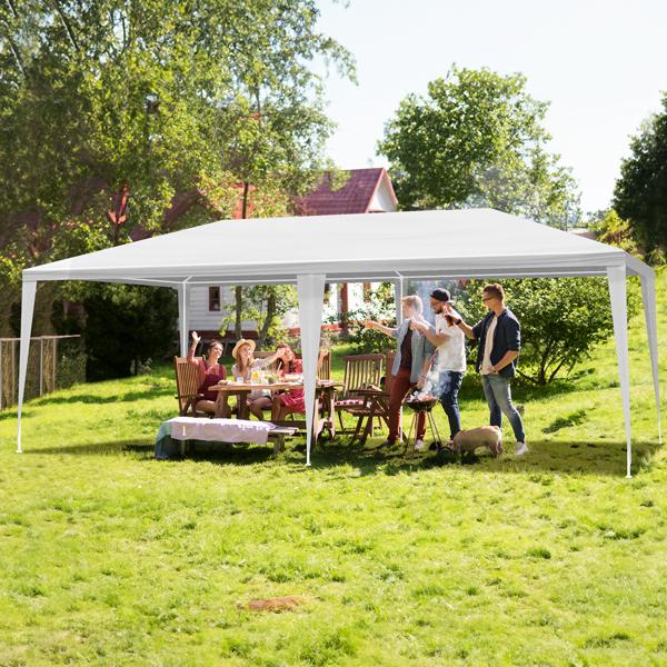 [Bellemave]10X20ft/10X30ft white 4enclosed/5 enclosed pergola with 4/5 windows made of PE cloth