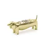 Umbra Dachsie Ring Holder - Holds Up to 10 Rings, Polished Metallic Finish, Velvet Padded Base, Jewelry Storage Organizer for Dog Lovers