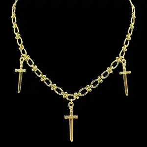 Knights Sword Chain Link Choker
