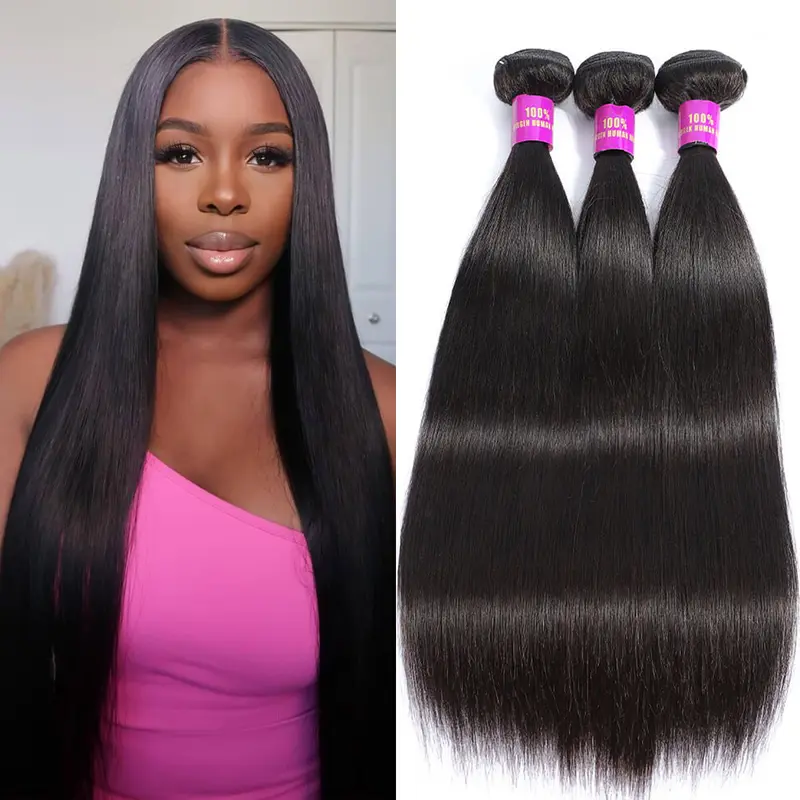 Mscoco Human Hair Straight Bundle & Body Wave & Deep Wave Bundles with 5x5 HD Lace Closure Best Quality Virgin Hair Extensions