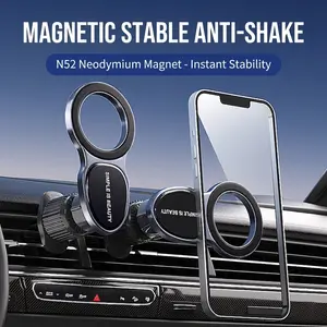MagSafe Car Mount, 2026 Magnetic Phone Holders for Your Car Air Vent Phone Mount, Hands Free Cell Car Phone Holder Accessories for Men Women fit iPhone 17 17e 16 15 14 13 12 Pro Max Kids, Magnetic Phone Stand, Rotating Car Mount