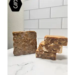 Strebors Turmeric African Black Soap Organic 5 oz All Natural Body Cleanser for Skin Care & Repair