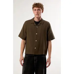 Pacsun Men's Brown Dean Camp Shirt