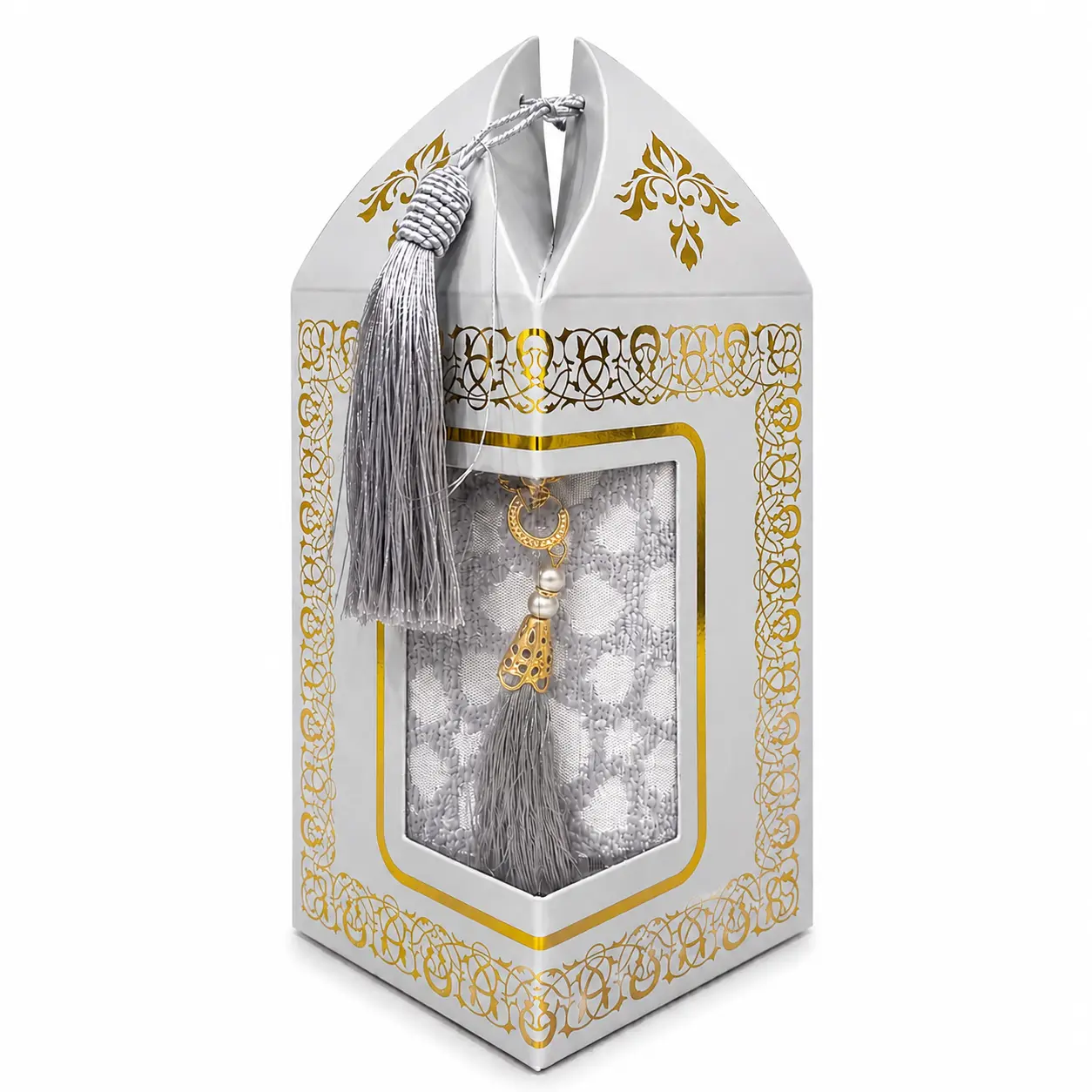 Elegant Gift Box with Gold Trim, Tassel Decorative Packaging for Occasion Gifts, Special Occasions