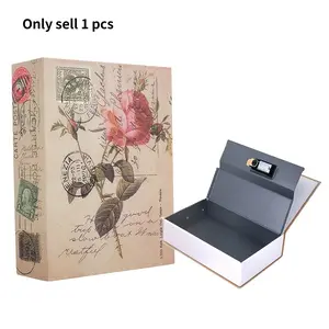 Portable Book Safe Box, Hidden Storage for Cash, Jewelry, Passport, Iron Construction, Ideal for Home, Office, Travel