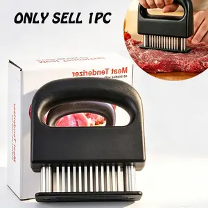 48 blade stainless steel meat tenderizer, a must-have in the kitchen, equipped with rust proof blades and anti slip handle. Kitchen tools suitable for various types of meat, including beef, chicken, and lamb, making meat more delicious and tasty.