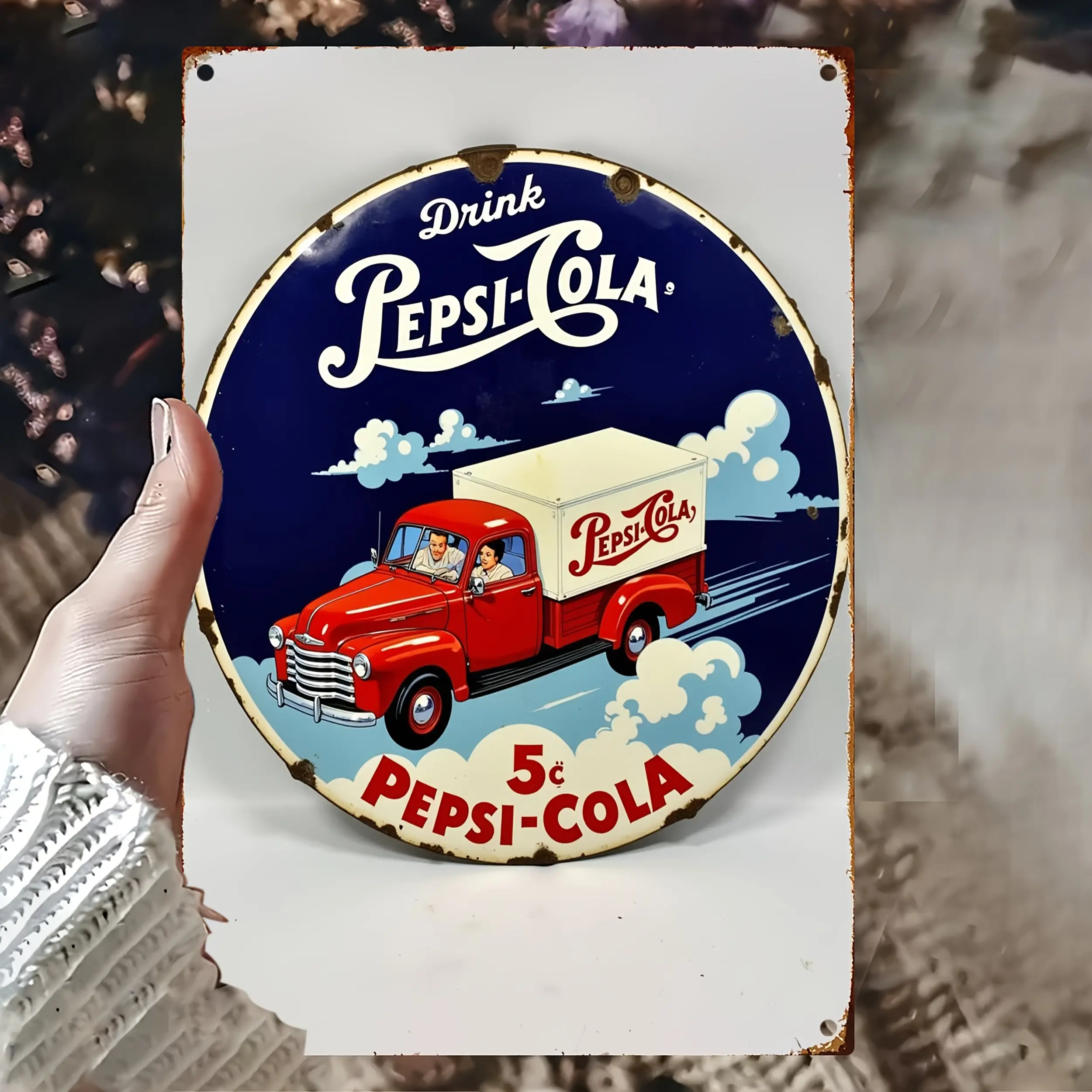 Metal Tin Signs, Room Decor, Vintage Pepsi Ads, Plaque Decoration, Wall Art Decoration, painting, Aluminum Metal Tin Label, Indoor/Outdoor Decoration, Hanging Decorative