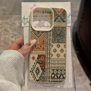 Vintage Plaid Pattern Tpu Anti-Drop Protective Phone Case Cover for iPhone 6/7/8/x/XS/XR/XS Max/11/12/13/14/15/16/17 Pro Max, Perfect Gift for Women and Girls