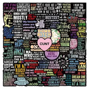 102Pcs English Short Sentence Stickers - Inspirational Motivational Quotes for Journal/Phone Case DIY Decor Papery Pop Store