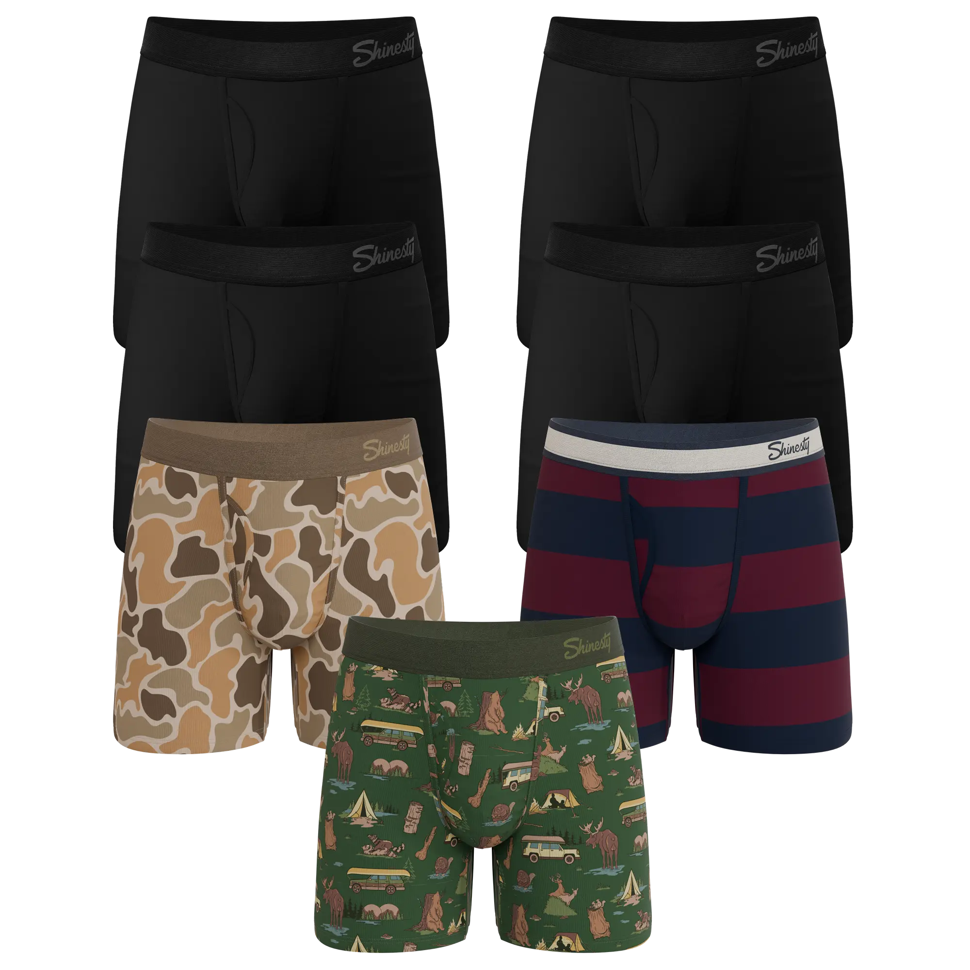 The Great Outdoors | Shinesty Ball Hammock® Pouch Boxer Briefs with Fly 7 Pack