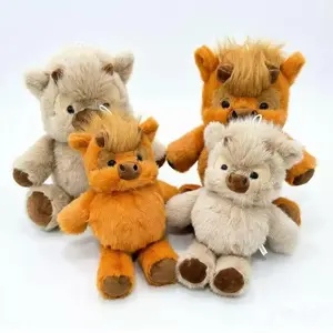 Highland Cow Plush Toy, Cute Stuffed Animal Doll, Soft Plush Toy, Comfortable Touch, Ideal Home Decor, Perfect Gift for Girlfriend