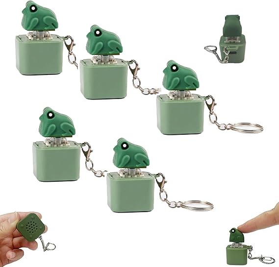 5PCS Lizard Button Keychain-USB-C Rechargeable Keychain,Adults Keyboard Clicker Reliever with Lights, Portable Anxiety Relief Toy