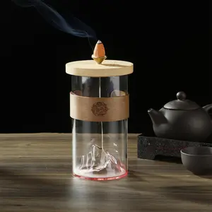 Glass Incense Burner, 1 Count Backflow Incense Holder, Decorative Incense Burner for Meditation & Yoga, Home Decor Supplies, Perfume