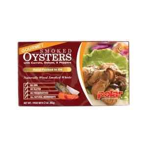 Gourmet Smoked Oysters with Vegetables - 3.53 oz - Multiple Pack Sizes