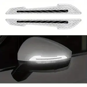 2PCS Car Reflective Stickers Warning Strip Tape Traceless Protective Car Sticker Automobile reflective sticker