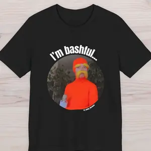 Ashby The Lorax I'm Bashful Funny T-Shirt - Lorax Meme Comedic Cotton Tee - TikTok Trend Casual Black Graphic Top for Men and Women