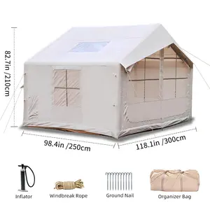 SENLEETO 7.5㎡ Inflatable Triangle Tent – 4–6 Person Waterproof Oxford Shelter, Quick Setup Outdoor Air Tent