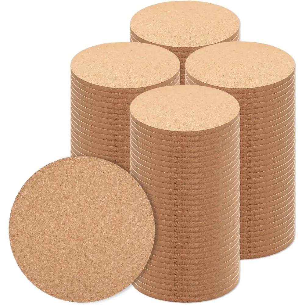 320 Pcs Cork Coasters Bulk 4 Inch Absorbent Cork Coasters DIY Blank Trivets for Dishes,Wine Glass,Kitchen,Office, Home Bar
