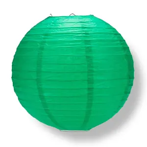 BLOWOUT 30" Arcadia Teal Jumbo Round Paper Lantern, Parallel Ribbing, Chinese Hanging Wedding & Party Decoration
