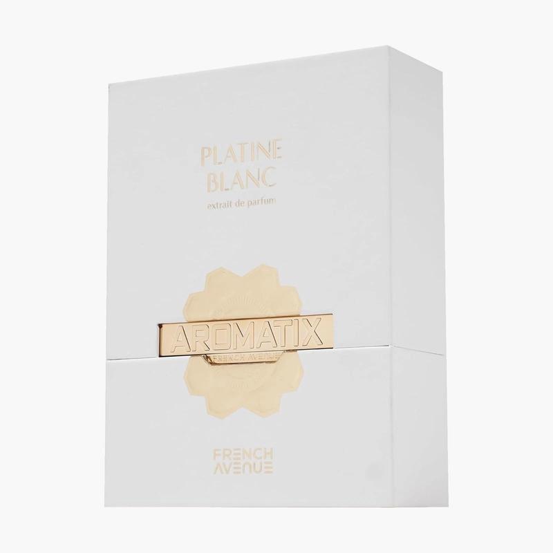 Aromatix Platine Blanc Extrait De Parfum 3.4 Oz 100 Ml Elegant White Fragrance Bottle