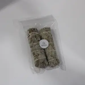 White sage (paquete de 2 palitos de salvia blanca para meditación).