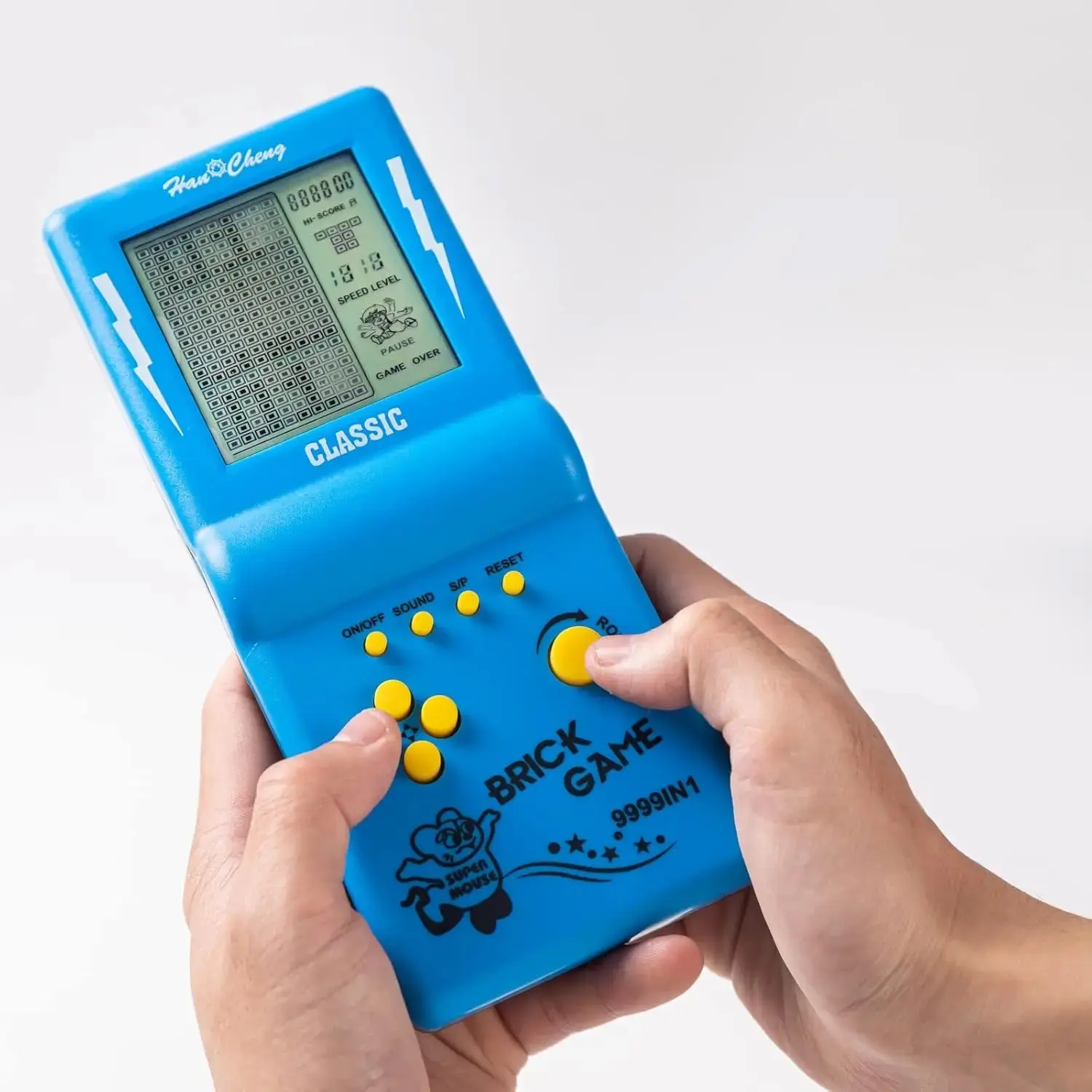 Handheld Brick Game Console for Kids, Portable Retro Electronic Game Player with Multiple Built-in Classic Games, Pocket Gaming Device for Travel, Family Fun and Gifts