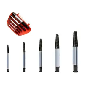 High Carbon Steel Thread Cutter Set, 5 + 5 Silver Color, Manual Bolt Removal Tool, Durable Metal Screw Extractor Kit