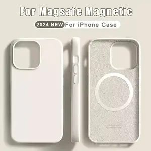 Liquid Silicone For Magsafe Magnetic Case For iPhone 17Air 17 16 15 14 13 12 11 Pro Max Plus Luxury Wireless Charging Back Cover Accessories
