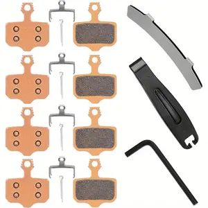 4 Pairs Sintered Metal Disc Brake Pads with Tools, Compatible for Brake Pads Brake Pads Compatible for Nutt Hydraulic Disc Brakes