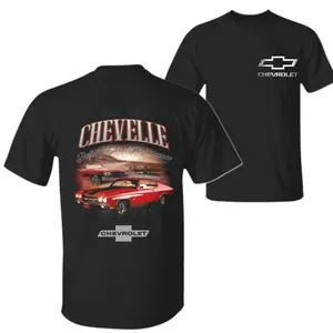 Chevy Vintage Muscle Car T-Shirt – Classic Red American Performance Car Graphic Tee, Retro Street Racing Style for Car Lovers & Auto Enthusiasts