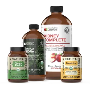 Complete Natural Products Kidney Complete Bundle - Dandelion, Chanca Piedra Liquid & Phyllanthus Niruri Capsules for Kidney Health & Detox Kit