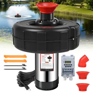 SCHUPETHAUER 1HP Pond Fountain Aerator Pump – Powerful 15000 GPH Oxygen System for Healthy Fish Pond, Easy Install with Timer & 100FT Cable Filter Pump Water Circulation Pump