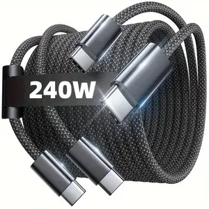 240w Super Fast Charging Cable, PD Support, High-Speed Data Transfer, Type-C to Type-C Charger, Compatible with Samsung iPhone Macbook iPad Xiaomi