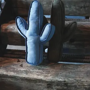Denim Cactus pillow