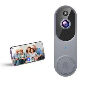 1080P Wireless Doorbell Camera, Smart WiFi Video Doorbell With Chime Included, AI Human Detection, Two-Way Audio, Night Vision, Cloud Storage, Instant Alert, 2.4Ghz WiFi, Outdoor Security Camera, Rechargeable Battery Powered