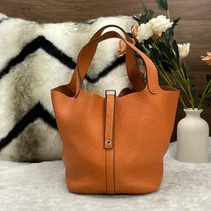 Pre-owned HERMÈS Orange "Picotin" Handbag 866