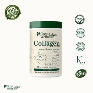 10oz Collagen Peptides Powder - Unflavored, 20g Grass-Fed Per Serving, Supports Skin Hair Nails Joints & Digestion, US Healthcare Supplement