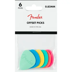Genuine Fender Offset Guitar Picks, Multi-Color (Set of 6) Genuine Fender Offset Guitar Picks, Multi-Color (Set of 6)