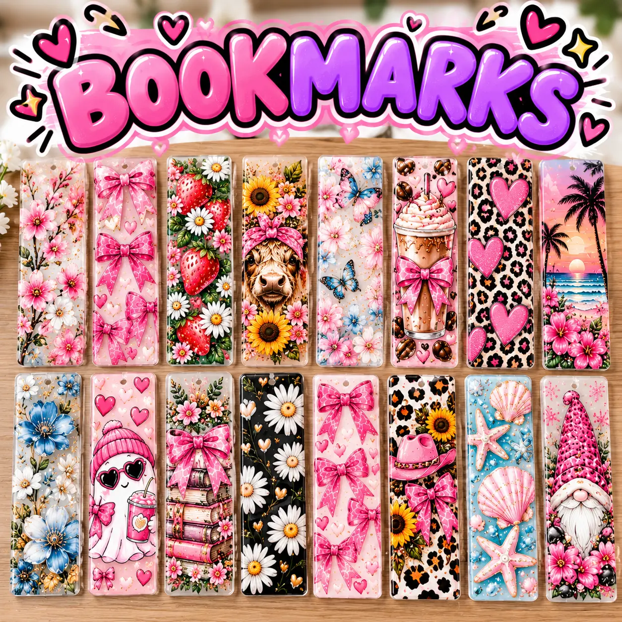 Bookmarks - 12 Unique Designs with Floral, Animal, and Heart Patterns for Reading Enthusiasts <Live Price>