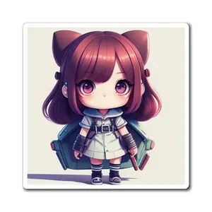 Anime Chibi Galactic Magnet - CreativeBunnieStudio - Anime Chibi Magnet, Cute Anime Magnets, Personalized Chibi, Gift for Anime Lover