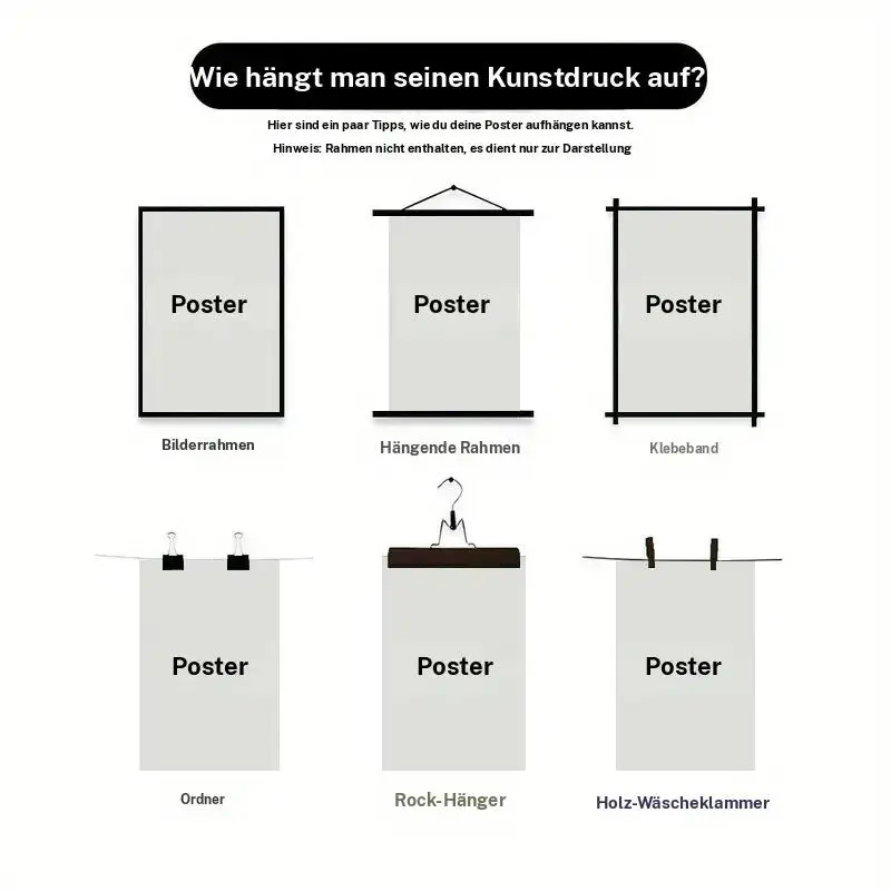 1 piece/set, canvas-printed poster, modern style, Modern cool