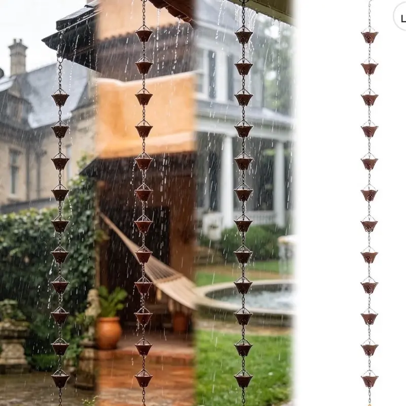 Rainchains - XL Pure Copper Square Cup Rain Chain